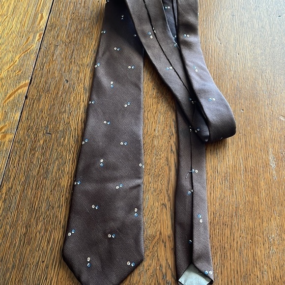 Christian Dior 100% Brown silk tie - Picture 2 of 7